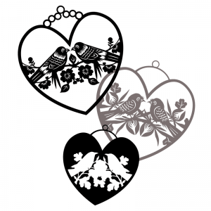 Bird In Hearts - Scatter Kit