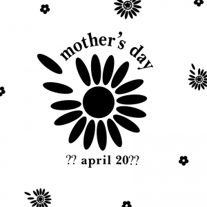 Good Life Mother's Day shop window stickers