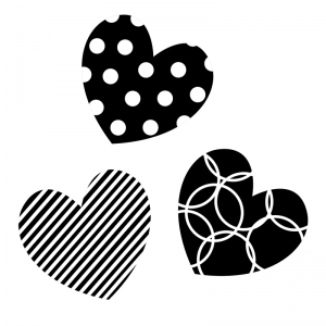 Graphic Hearts - Scatter Kit