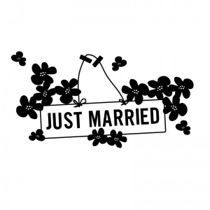 Just Married Number Plate - Logo Kit