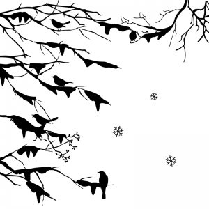 Snowy Branches - Border Kit