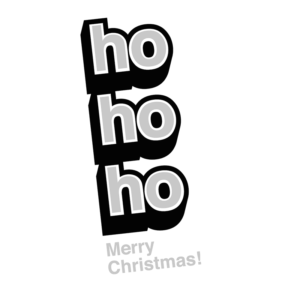 Ho Ho Ho Christmas shop window sticker